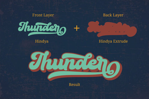 Hindya - Retro Bold Handwritten Font - So Fontsy