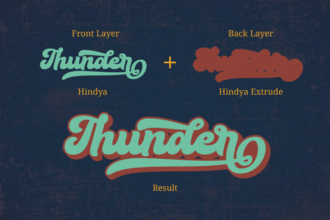 Hindya - Retro Bold Handwritten Font Font ahweproject 