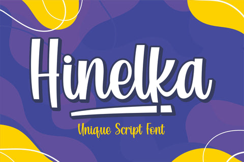 Hinelka - Unique Script Font awan senja 