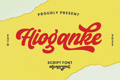 Hioganke - Urban Script Font Font ahweproject 