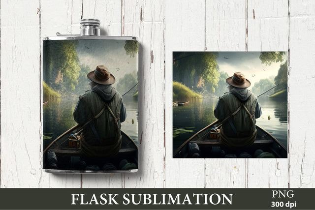 Hip Flask Design. 6 OZ Flask Sublimation PNG Sublimation Olga Terlyanskaya 