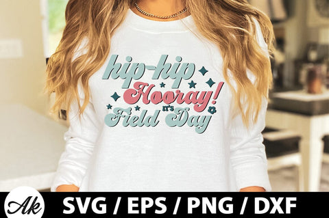 Hip-hip hooray! It's field day Retro SVG SVG akazaddesign 