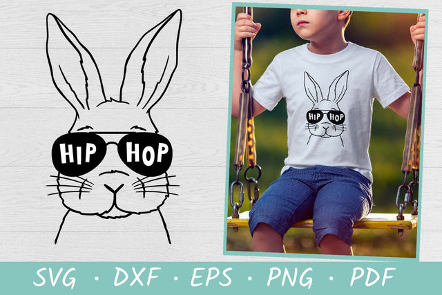 Hip Hop Bunny Rabbit SVG | Easter Bunny SVG | Hand Drawn SVG Irina Ostapenko 