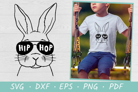 Hip Hop Bunny Rabbit SVG | Easter Bunny SVG | Hand Drawn SVG Irina Ostapenko 