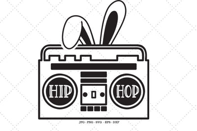 Hip Hop, Easter Bunny Svg, Easter Bunny, Bunny Decor, Baby's 1st Easter, Mothers Day Gift, Cute Easter Gifts SVG SVG Digital Designer 