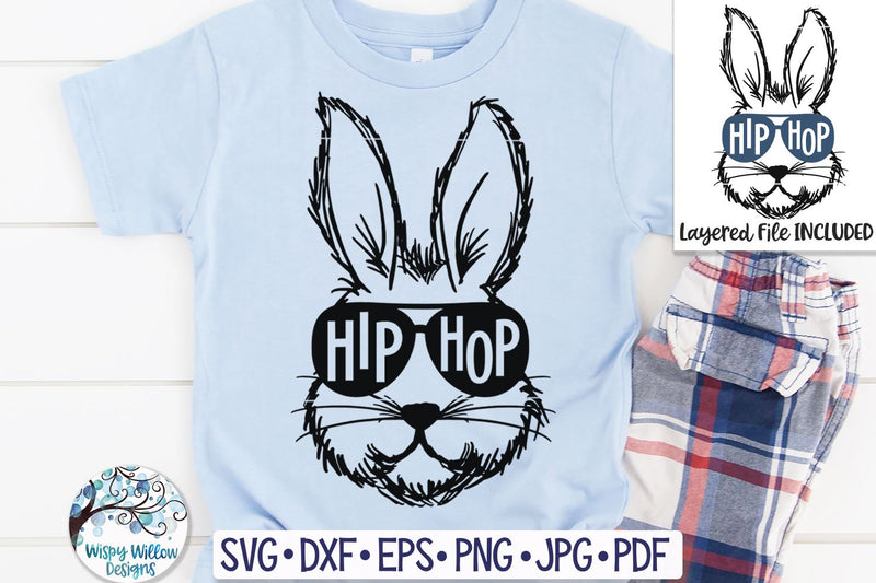 Hip Hop Easter Bunny SVG SVG Wispy Willow Designs 
