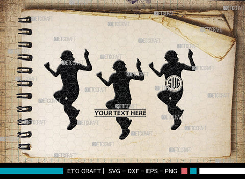 Hip Hop Monogram, Hip Hop Silhouette, Hip Hop SVG, Hip Hop Dancers Svg, Rap Dances Svg, Dancers Svg, SB00367 SVG ETC Craft 