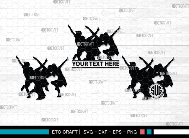 Hip Hop Monogram, Hip Hop Silhouette, Hip Hop SVG, Hip Hop Dancers Svg, Rap Dances Svg, Dancers Svg, SB00367 SVG ETC Craft 