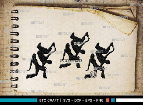 Hip Hop Monogram, Hip Hop Silhouette, Hip Hop SVG, Hip Hop Dancers Svg, Rap Dances Svg, Dancers Svg, SB00367 SVG ETC Craft 