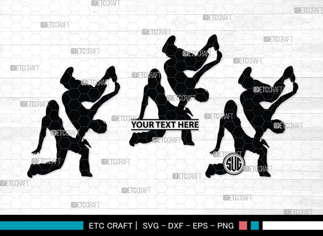 Hip Hop Monogram, Hip Hop Silhouette, Hip Hop SVG, Hip Hop Dancers Svg, Rap Dances Svg, Dancers Svg, SB00367 SVG ETC Craft 