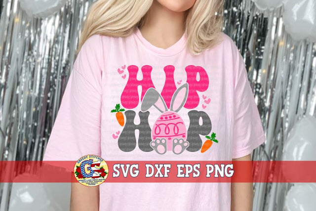 Hip Hop Retro Easter Bunny SVG DXF EPS PNG SVG Greedy Stitches 
