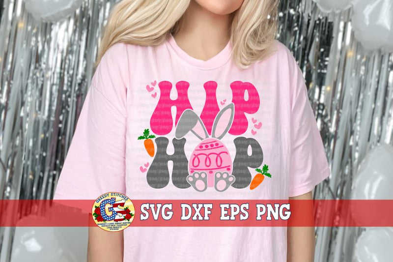 Hip Hop Retro Easter Bunny SVG DXF EPS PNG SVG Greedy Stitches 