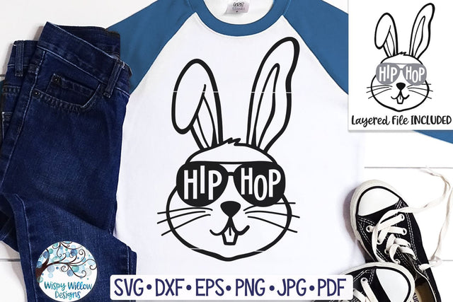 Hip To Hop Bunny Rabbit SVG SVG Wispy Willow Designs 