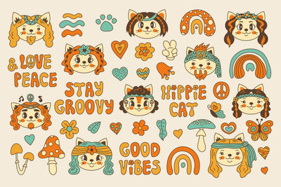 Hippie cat Sublimation Rin Green 
