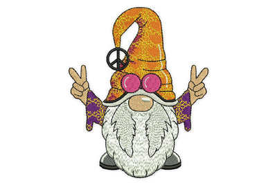 Hippie Gnome Embroidery Design, Peace Embroidery Design, Instant Download Embroidery/Applique DESIGNS NextEmbroidery 