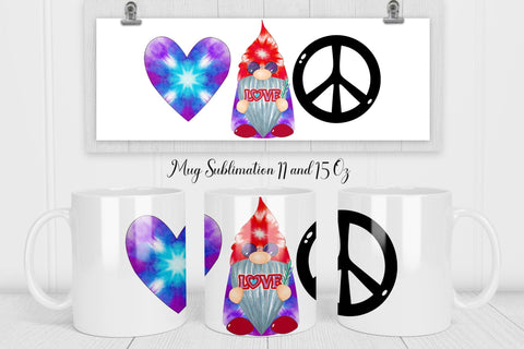 Hippie Gnomes Mug Wrap | Sublimation Mug Bundle Sublimation WatercolorColorDream 