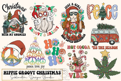 Hippie Groobvy Christmas Sublimation Bundle Sublimation LAM HOANG THUY 