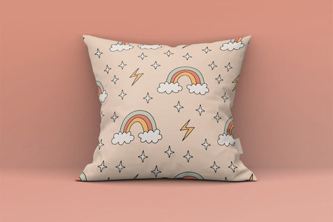 Hippie groovy backgrounds. 1970 Retro seamless patterns Digital Pattern Tori card store 