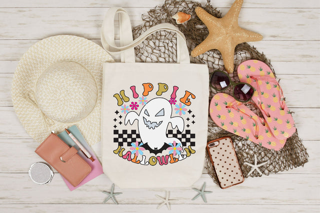 Hippie Halloween Ghost PNG SVG, Retro Sublimation SVGista 