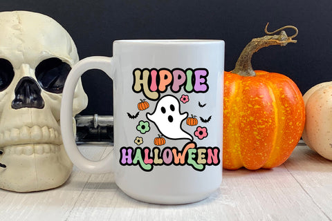 Hippie Halloween I Groovy Halloween Sublimation I Retro PNG Sublimation Happy Printables Club 