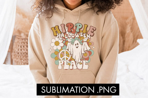 Hippie Halloween Peace Sublimation PNG Sublimation Freeling Design House 