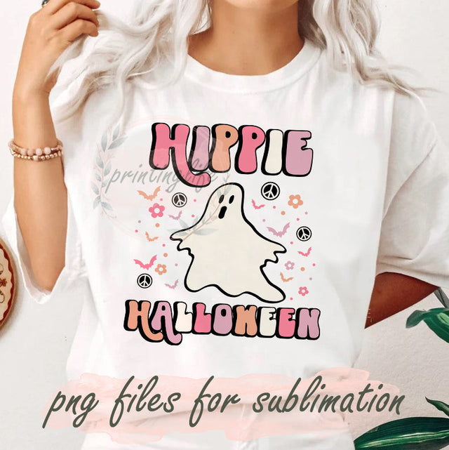 Hippie Halloween Png, Cute Ghost Png, Halloween Png, Halloween Sublimation Design, Spooky Season Ghost png, Fall Png, Digital Download Sublimation PrintingLife 