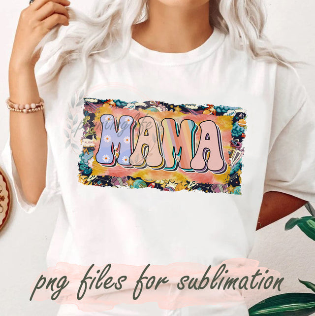 Hippie Mama Png, Mama Designs Png, Mama Sublimation Png, Mother's Day Sublimation Design, Instant Download Sublimation PrintingLife 