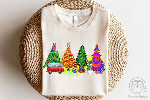 Hippie Peace Christmas Tree PNG Sublimation Design Sublimation LAM HOANG THUY 