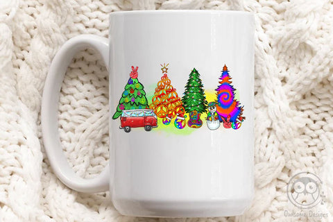 Hippie Peace Christmas Tree PNG Sublimation Design Sublimation LAM HOANG THUY 