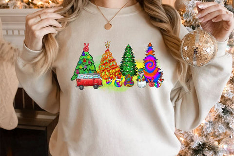Hippie Peace Christmas Tree PNG Sublimation Design Sublimation LAM HOANG THUY 