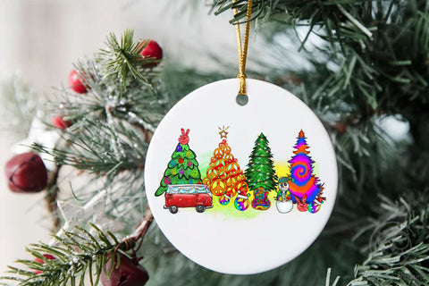 Hippie Peace Christmas Tree PNG Sublimation Design Sublimation LAM HOANG THUY 