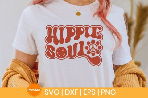 Hippie soul, groovy svg quote SVG Maumo Designs 
