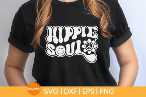 Hippie soul, groovy svg quote SVG Maumo Designs 