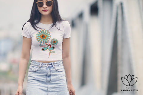 Hippie Soul - Peace Flower Svg Png - Graphic Design Sublimation SVG Karma Genie Graphics 