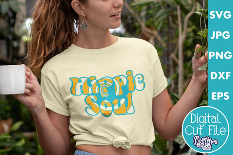 Hippie Soul Svg | Retro Hippie Shirt Design SVG Crafty Mama Studios 