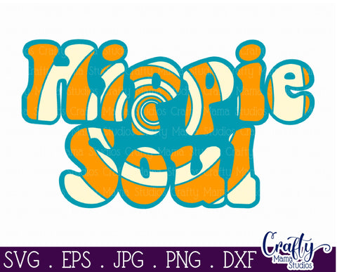 Hippie Soul Svg | Retro Hippie Shirt Design SVG Crafty Mama Studios 