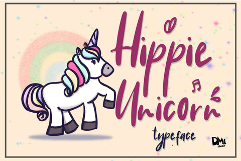 Hippie Unicorn Font Dm Letter Studio 