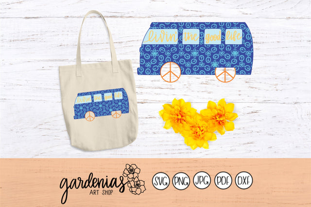 Hippie Van SVG Gardenias Art Shop 