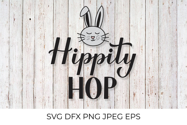 Hippity hop SVG. Funny Easter quote calligraphy lettering SVG LaBelezoka 