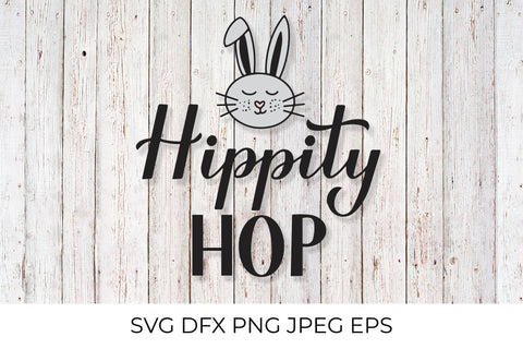 Hippity hop SVG. Funny Easter quote calligraphy lettering SVG LaBelezoka 