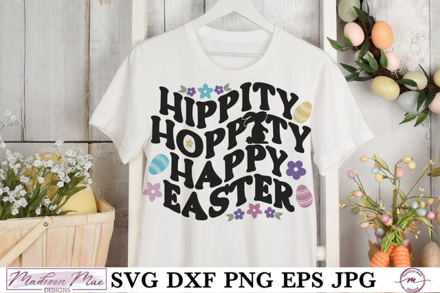 Hippity Hoppity Happy Easter SVG SVG Madison Mae Designs 