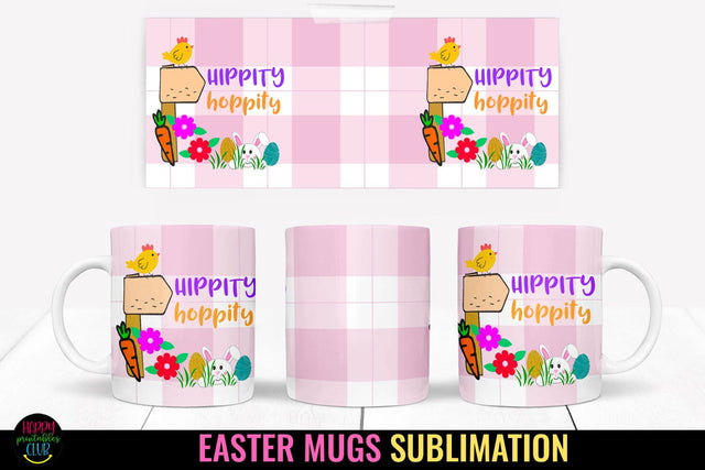 Hippity Hoppity I Easter Mug Sublimation I Easter Mug Wrap Sublimation Happy Printables Club 