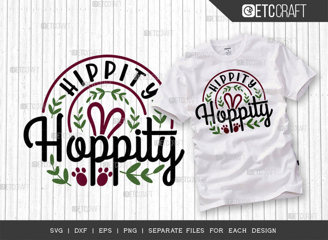 Hippity Hoppity SVG Cut File | Bunny Paw Svg | Bunny Bandana Svg | Bunny Lover Svg | Bunny Gift Svg | Bunny Quote Design SVG ETC Craft 