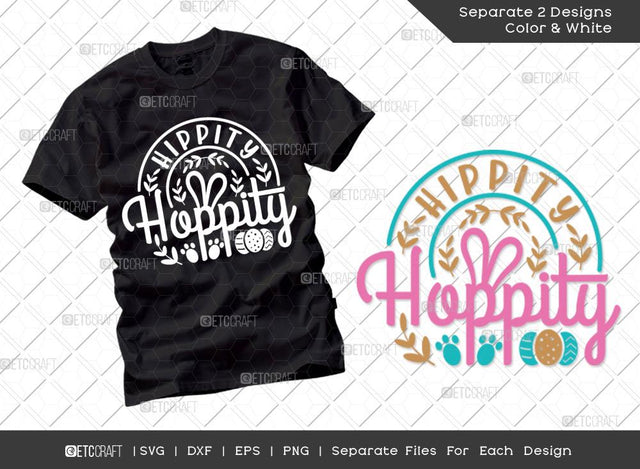 Hippity Hoppity SVG Cut File | Happy Easter Svg | Easter Bunny Svg | Easter Egg Svg | T-shirt Design SVG ETC Craft 