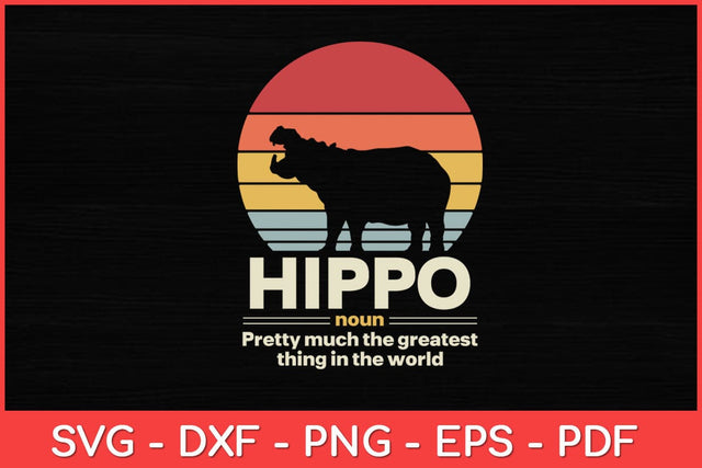 Hippo Animal Definition Hippopotamus Funny Svg Design SVG artprintfile 