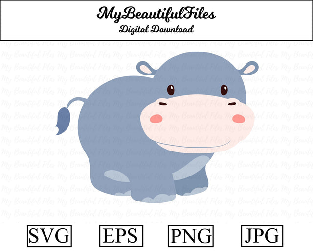 Hippo - Animal SVG MyBeautifulFiles 