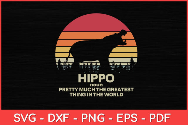 Hippo Definition Hippopotamus Funny Vintage Svg Design SVG artprintfile 