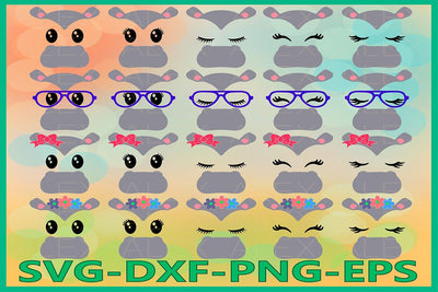 Hippo face svg, Animal face SVG AlexSVGStudio 