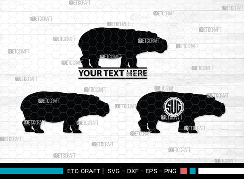 Hippo Monogram, Hippo Silhouette, Hippo SVG, Hippopotamus Svg, Morse Hippo Svg, River Horse Svg, SB00278 SVG ETC Craft 