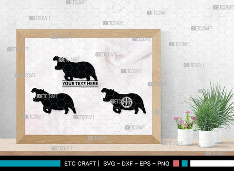Hippo Monogram, Hippo Silhouette, Hippo SVG, Hippopotamus Svg, Morse Hippo Svg, River Horse Svg, SB00278 SVG ETC Craft 